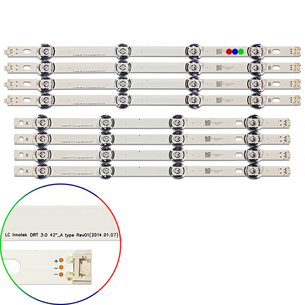 Kit Leds Compatible LG 42lf5500/ 42lf5550/ 42lf5800/ 42lf6500 - Reforzado en Aluminio.