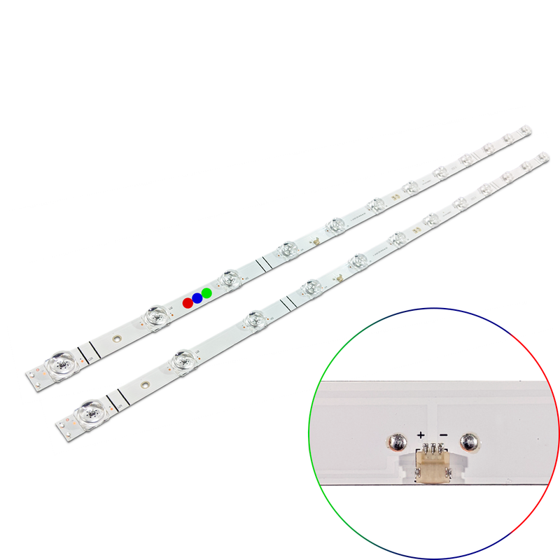 Kit Leds Compatible Hisense 43h4000gm (2tiras 12leds) - Reforzado en Aluminio.