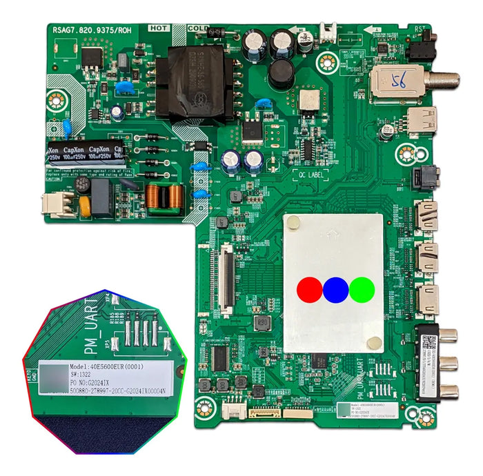Mainboard Compatible con Hisense 40h4030f1,40e5600eur(0001),rsag7.820.9375