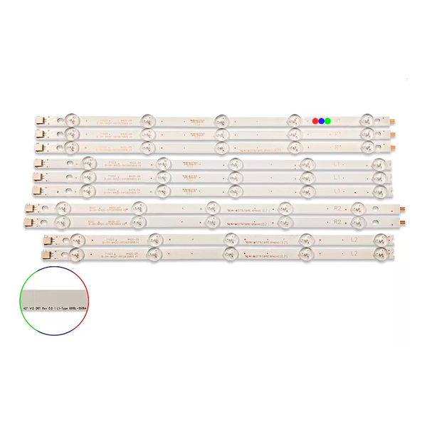 Kit Leds Compatible Sanyo Dp42d23< V:2 - Aluminio, Nuevo.