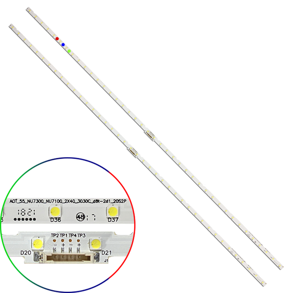 Kit Leds Compatible SAMSUNG Un55nu7090 / Un55nu7090f (40led) - Aluminio, Nuevo.