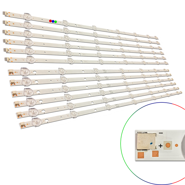 Kit Leds Compatible Samsung Un60fh6200 / Un60fh6200f (12T) - Aluminio, Nuevo.