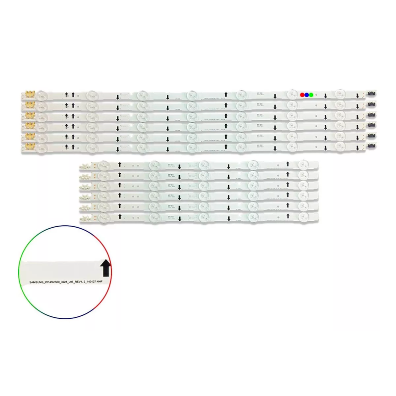 Kit Leds Compatbible Samsung Un50j5550 / Un50j5550af (12t) - Reforzado en Aluminio.