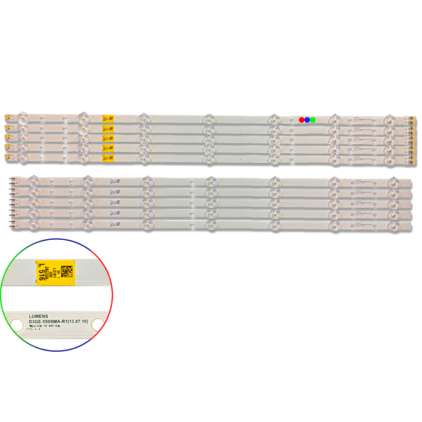 Kit Leds Compatible Samsung Un55j620 / Un55j620daf R - Aluminio, Nuevo