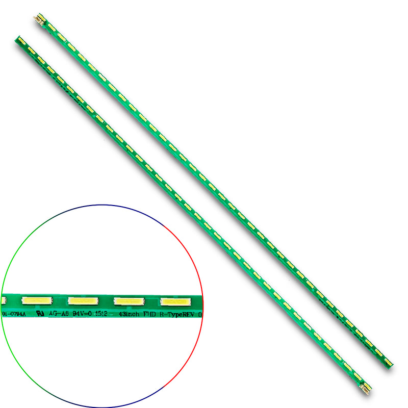 Kit Leds Compatible LG 43lf5900 / 43lf5900-ua (2pin 36leds) - Aluminio, Nuevo