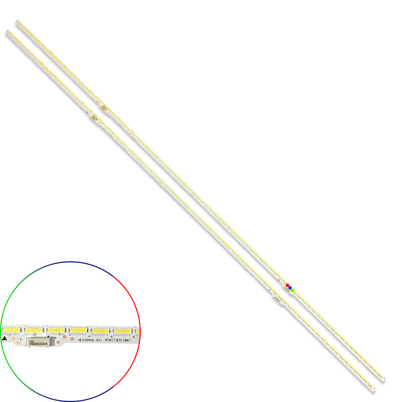 Kit Kits Refaccion Refacciones Parte Partes Tira Tiras Led Leds Diodo Diodos Aluminio Nuevo calvas calva regleta regletas HE550HUG-831 RSAG7.820.5661