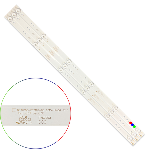 Kit Leds Compatible Gvision Gv-32led / Gv32led (3t6l) - Aluminio, Nuevo