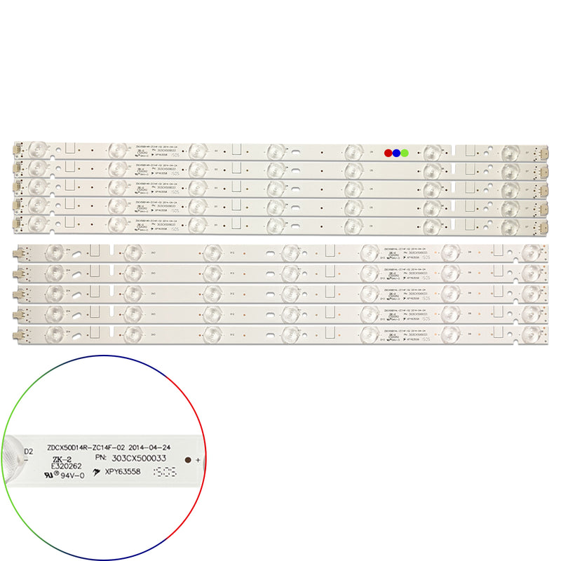 Kit Leds Compatible Rca Rlded5078a / Rlded5078a-d (10t) - Aluminio, Nuevo.