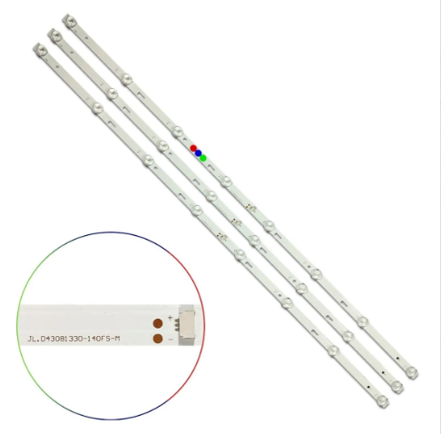 Kit Kits Refaccion Refacciones Parte Partes Tira Tiras Led Leds Diodo Diodos Aluminio Nuevo calvas calva regleta regletas JL.D43071330-004AS